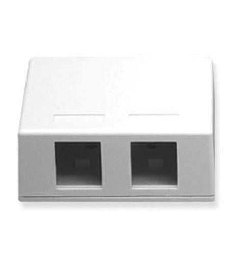 SURFACE MOUNT BOX, 2-PORT, 25PK, WH - ICC-IC107BC2WH