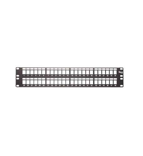 PATCH PANEL, BLANK, HD, 48-PORT, 2 RMS - ICC-IC107BP482