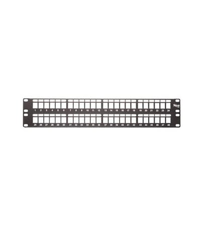 PATCH PANEL, BLANK, HD, 48-PORT, 2 RMS - ICC-IC107BP482