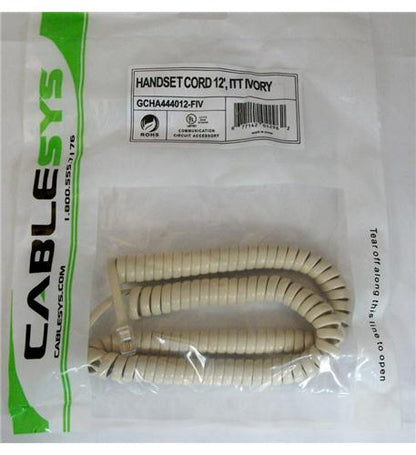 GCHA444012-FIV / 12' IVORY Handset Cord - Primary Image