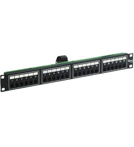PATCH PANEL,F/TELCO,6P2C,24-PORT,1RM - Primary