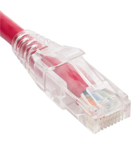 PATCH CORD CAT6 CLEAR BOOT 1' RED - ICC-ICPCST01RD
