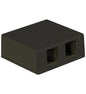 SURFACE MOUNT BOX, 2-PORT, BLACK - Primary