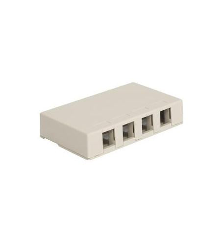 SURFACE MOUNT BOX, 4 PORT, WHITE - ICC-SURFACE4WH