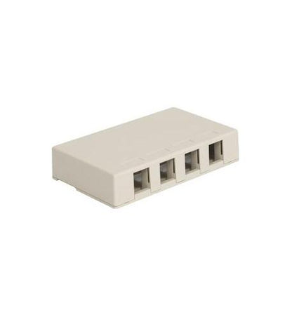 SURFACE MOUNT BOX, 4 PORT, WHITE - ICC-SURFACE4WH