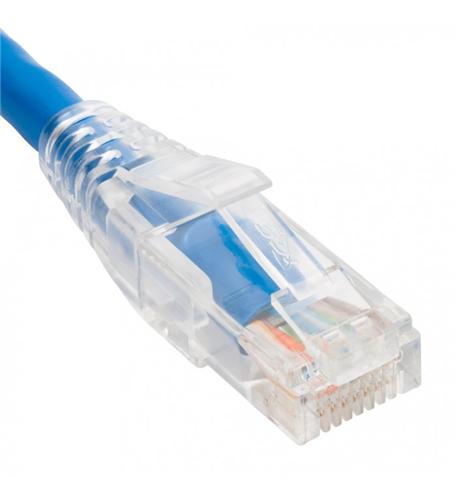PATCH CORD, CAT5e, CLEAR BOOT, 10' BLUE - ICC-ICPCSP01BL