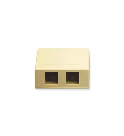 SURFACE MOUNT BOX, 2-PORT, IVORY - ICC-SURFACE-2IV