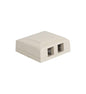 SURFACE MOUNT BOX, ELITE, 2-PORT, WHITE - Primary