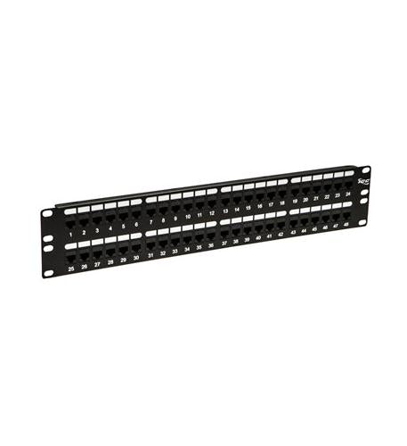 PATCH PANEL,CAT 6, FEED-THRU 48-P,2RMS - ICC-ICMPP48CP6