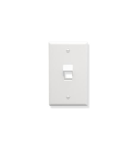 FACEPLATE, ANGLED, 1-GANG, 1-PORT, WHITE - Primary