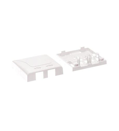 SURFACE MOUNT BOX, ELITE, 2-PORT, WHITE - ICC-IC108SB2WH