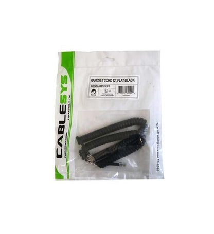 GCHA444012-FFB HANDSET CORD 12' FLAT BLA - Primary