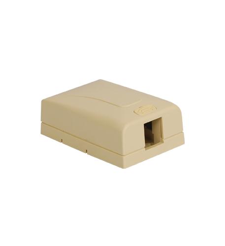 SURFACE MOUNT BOX, ELITE, 1-PORT, IVORY - Primary