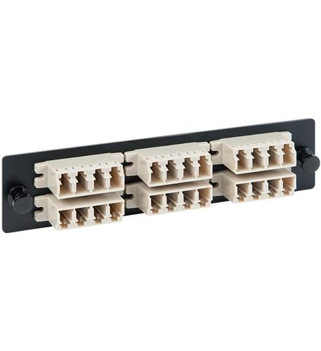 ADAPTER PANEL, 6 QUAD LC, 24F, BEIGE, MM - ICC-ICFOPL1615
