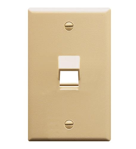 FACEPLATE, ANGLED, 1-GANG, 1-PORT, IVORY - ICC-IC107DA1IV