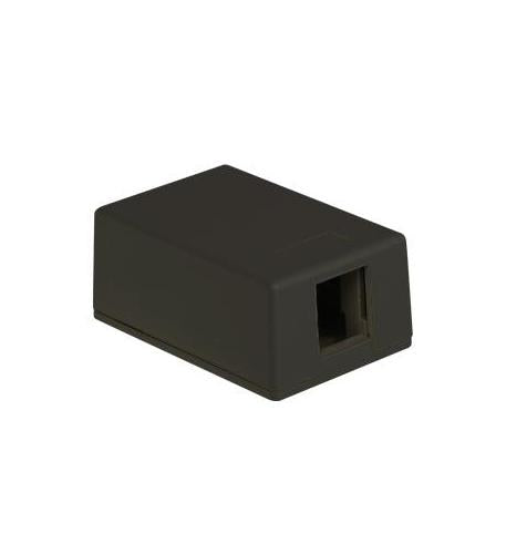 SURFACE MOUNT BOX, 1-PORT, BLACK - ICC-SURFACE-1BK