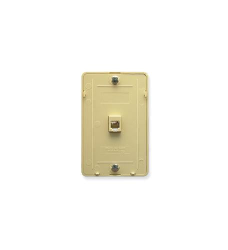 Wall Plate IDC 6P6C IVORY - Primary Image