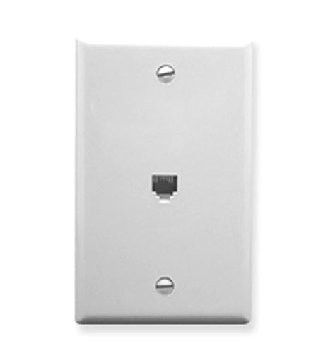 WALL PLATE, VOICE 6P6C, WHITE - Primary Image