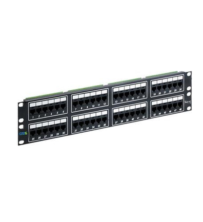 PATCH PANEL, CAT 6, 48-PORT, 2 RMS - Primary Image