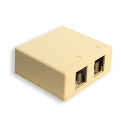SURFACE MOUNT BOX, 2-PORT, IVORY - Primary Image