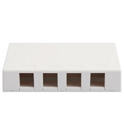 SURFACE MOUNT BOX, 4 PORT, WHITE - Primary Image