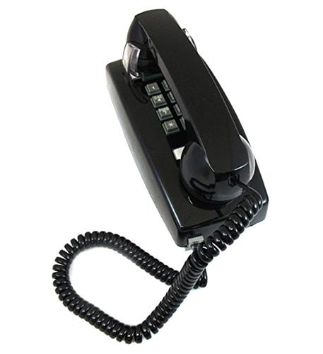 255400V0E27MD Wall Phone w/MSG Light - ITT-2554-VOE-27MD-BK