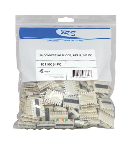 110 CONNECTING BLOCK, 4-PAIR, 100 PK - Primary
