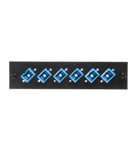 ADAPTER PANEL, 3 DUPLEX SC, 6F, BLUE, SM - ICFOPS26BK