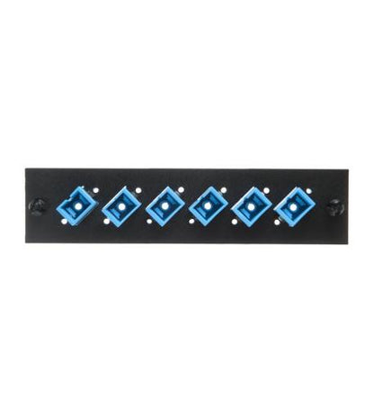 ADAPTER PANEL, 3 DUPLEX SC, 6F, BLUE, SM - ICFOPS26BK