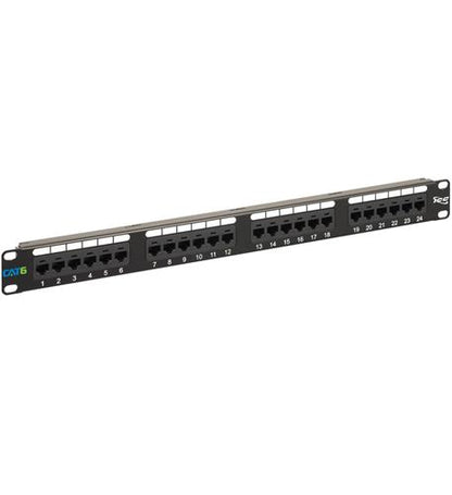 PATCH PANEL, CAT 6, 24-PORT, 1 RMS, 6 PK - ICC-ICMPP2460V