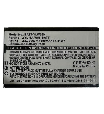 3.7V LION BATTERY YEALINK W56 YL5J - BATT-YLW56H