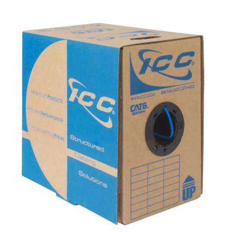CAT6 PLENUM VALUE LINE 500 MHz BLUE - ICC-ICCABT6VBL