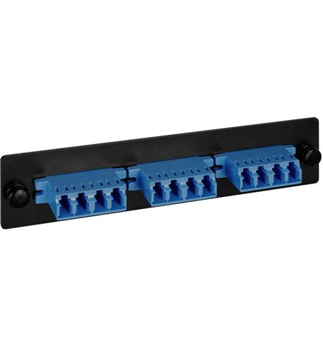 LGX ADAPTER PANEL, 3 QUAD LC,12F,BLUE,SM - ICC-ICFOPL16BK